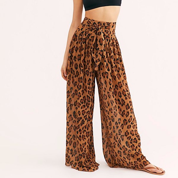 free people leopard jumpsuit